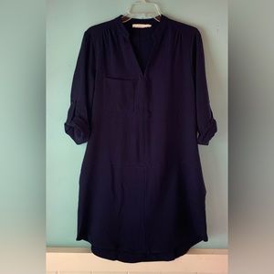 Lush brand navy blue dress ladies size S petit length